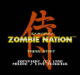 Zombie Nation title screenshot